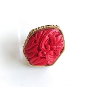 Very Unique Cinnabar Ring